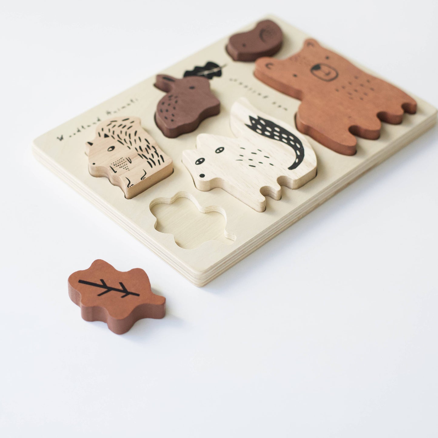 Woodland Animals Wooden Tray Puzzle by Wee Gallery