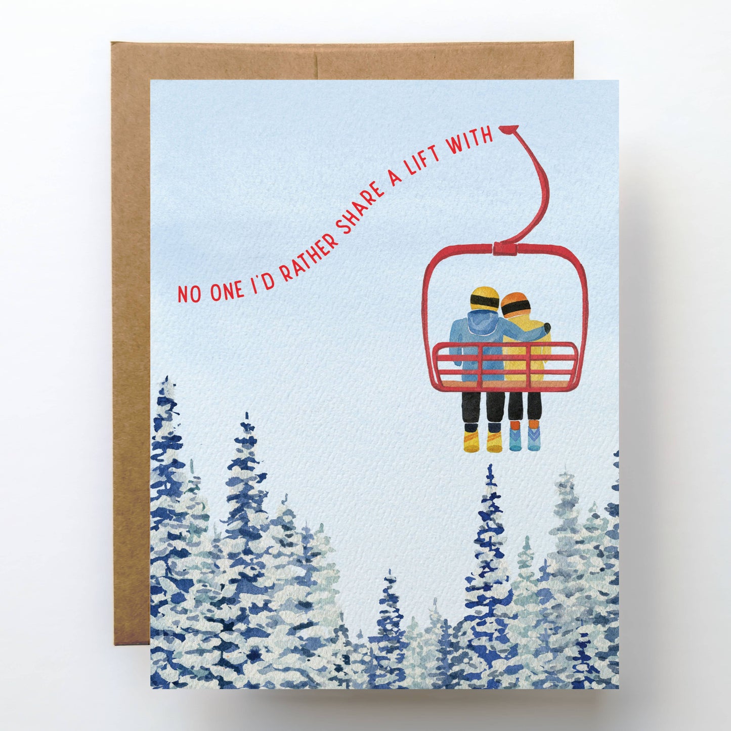 Ski Love Card by Watercolor Wednesday