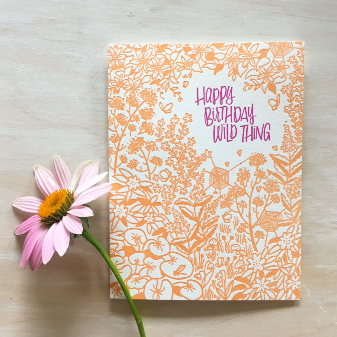 Happy Birthday, Wild Thing Greeting Card by Frog & Toad Press