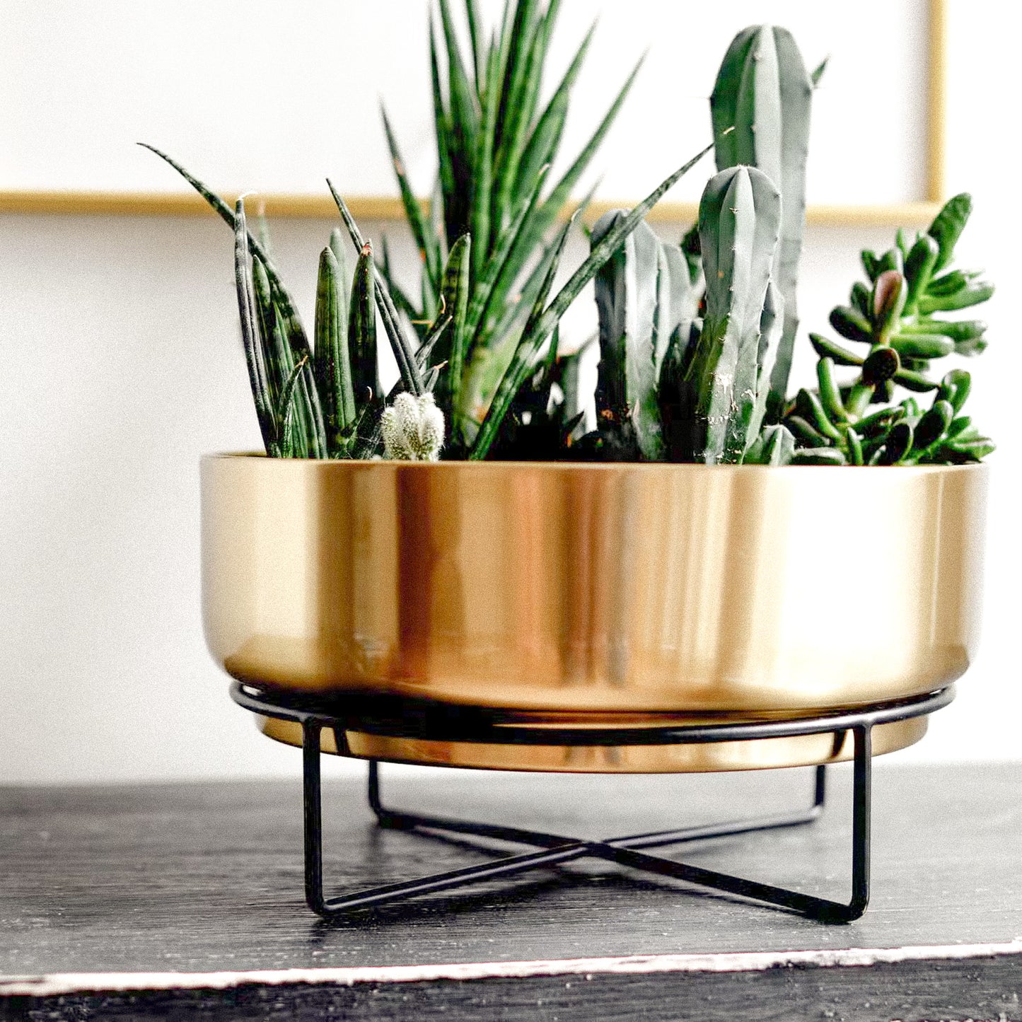 12" Mid-Century Large Round Planter