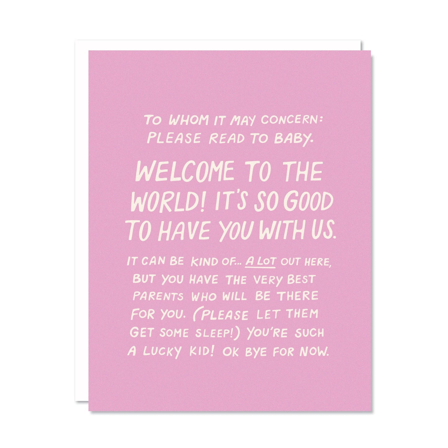 Welcome to the World Baby Card by Odd Daughter Paper Co.