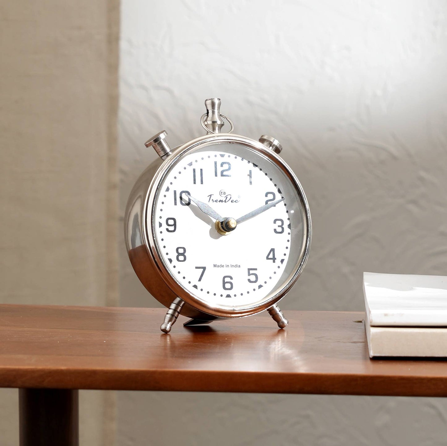 Decorative Desk Clock | Nickel