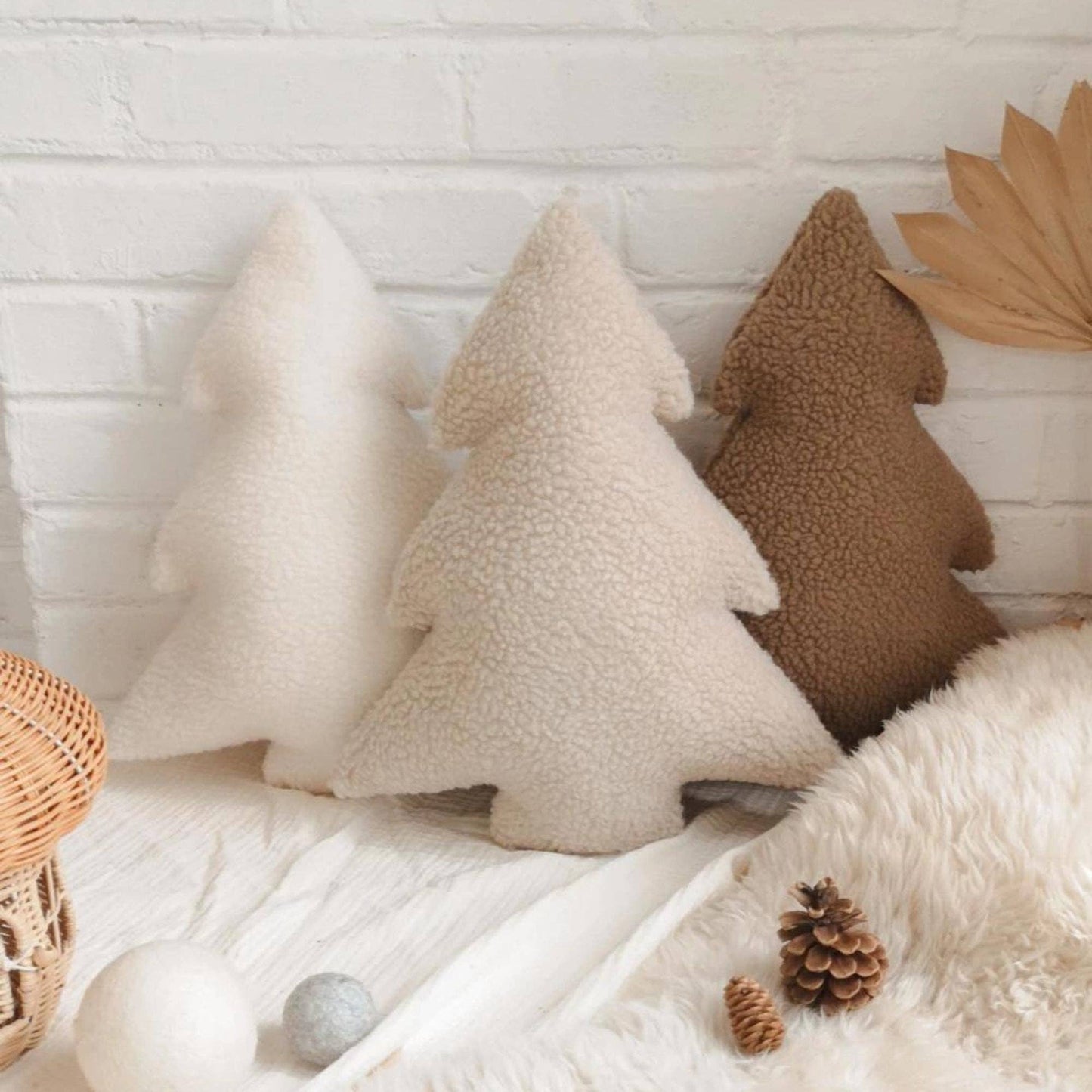 Into the Trees Boucle Accent Pillow | Brown by The Butter Flying