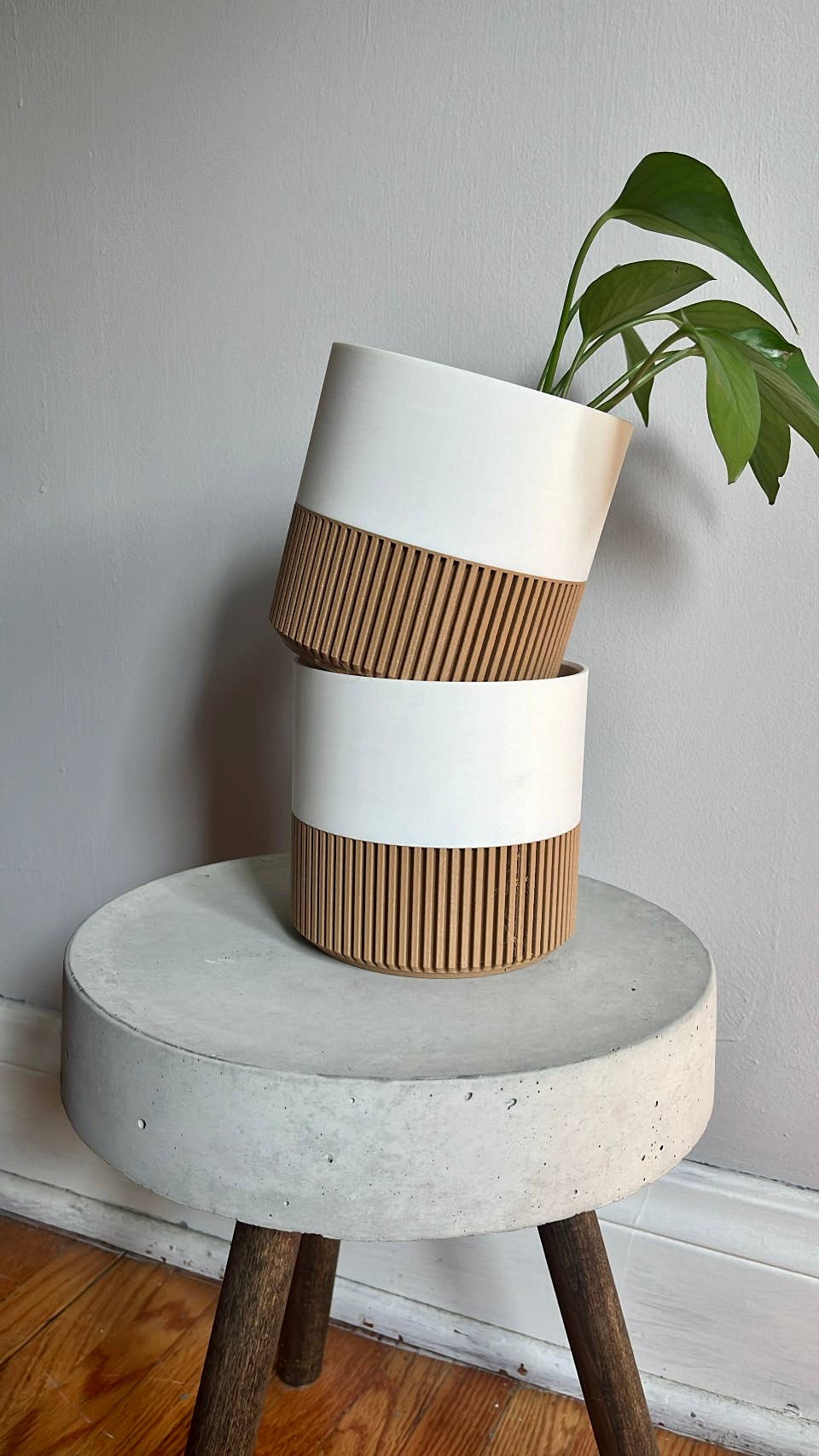 Modern Slat Planter | Medium by Prairie City Printing Co.