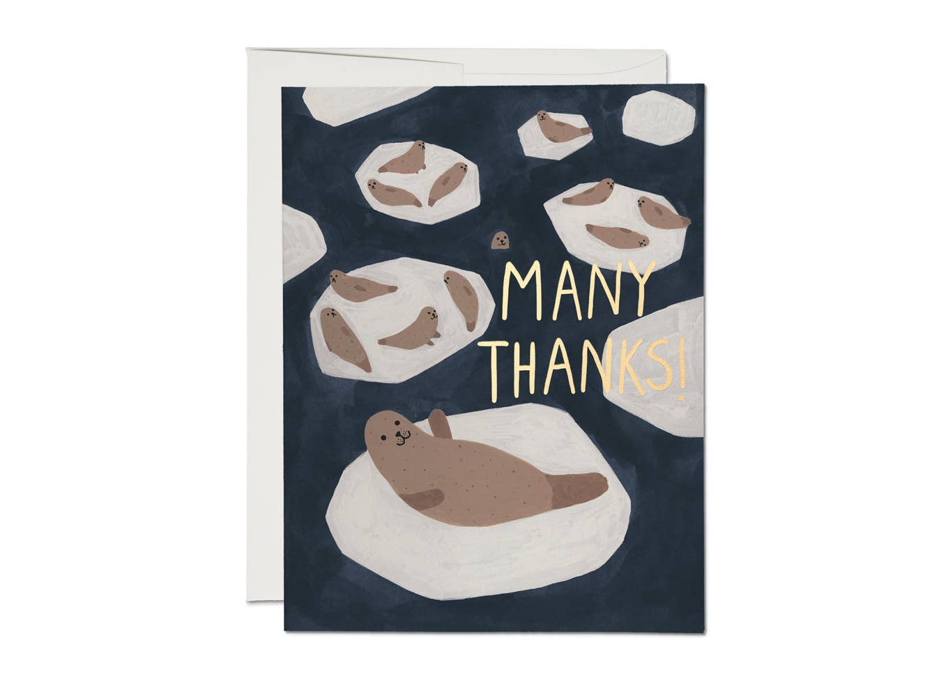 Many Thanks Seal Greeting Card by Red Cap Cards
