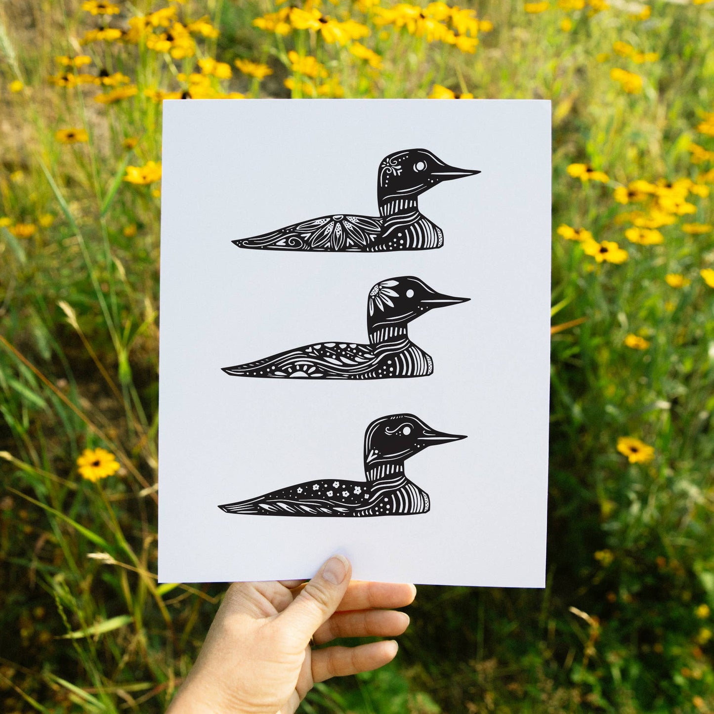 Common Loon Print Wall Art Nordic by Hinterland Goods