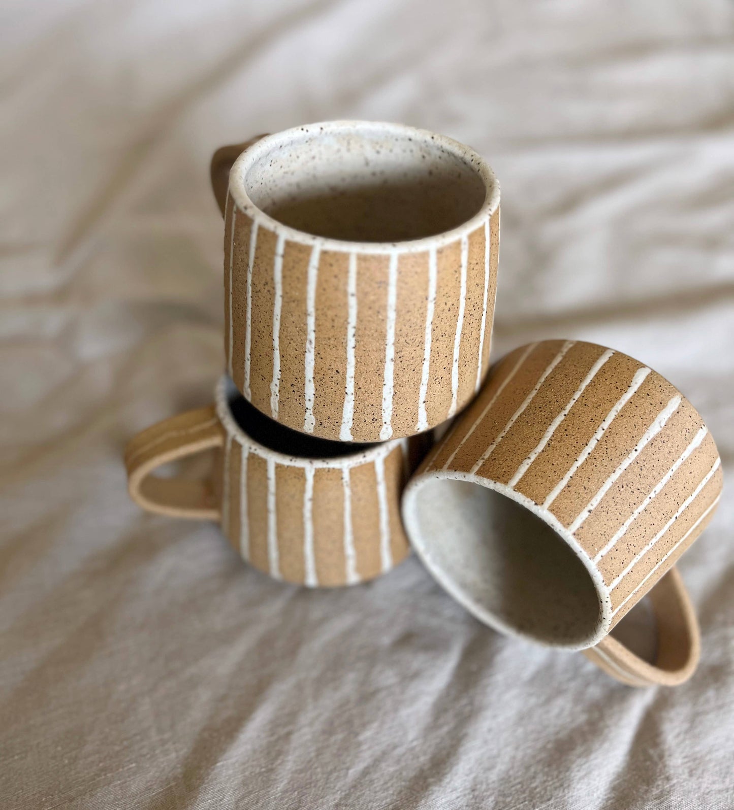 Cream Line Mug by Void & Form Ceramics