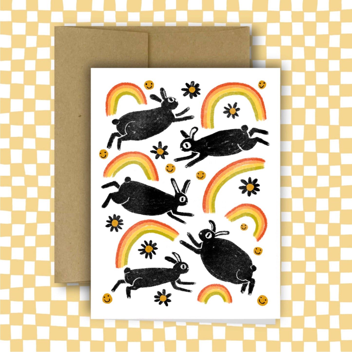 Magic Bunnies Greeting Card by Rani Ban