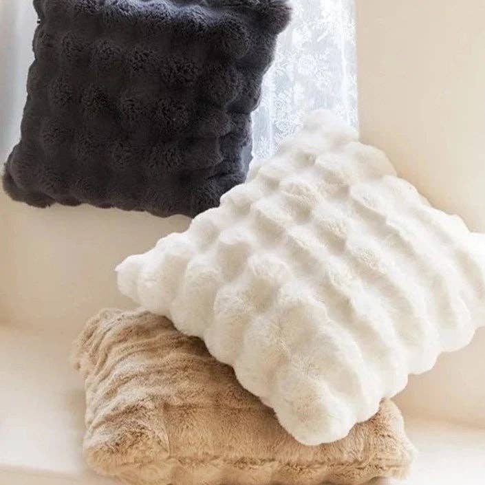 Rabbit Faux Fur Pillow Cover by Breck + Fox