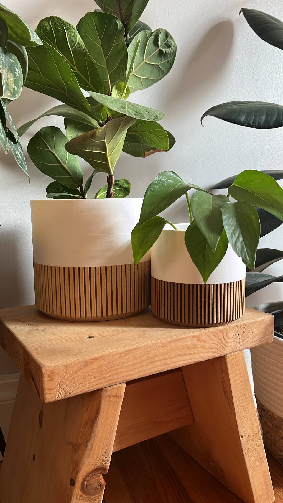 Modern Slat Planter | Medium by Prairie City Printing Co.