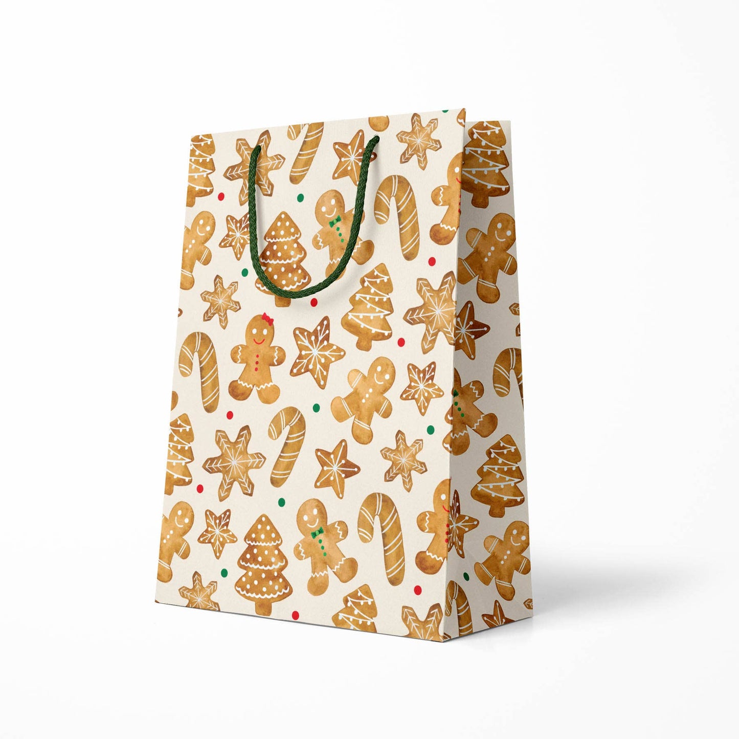 Gingerbread Cookies Holiday Gift Bag | Large