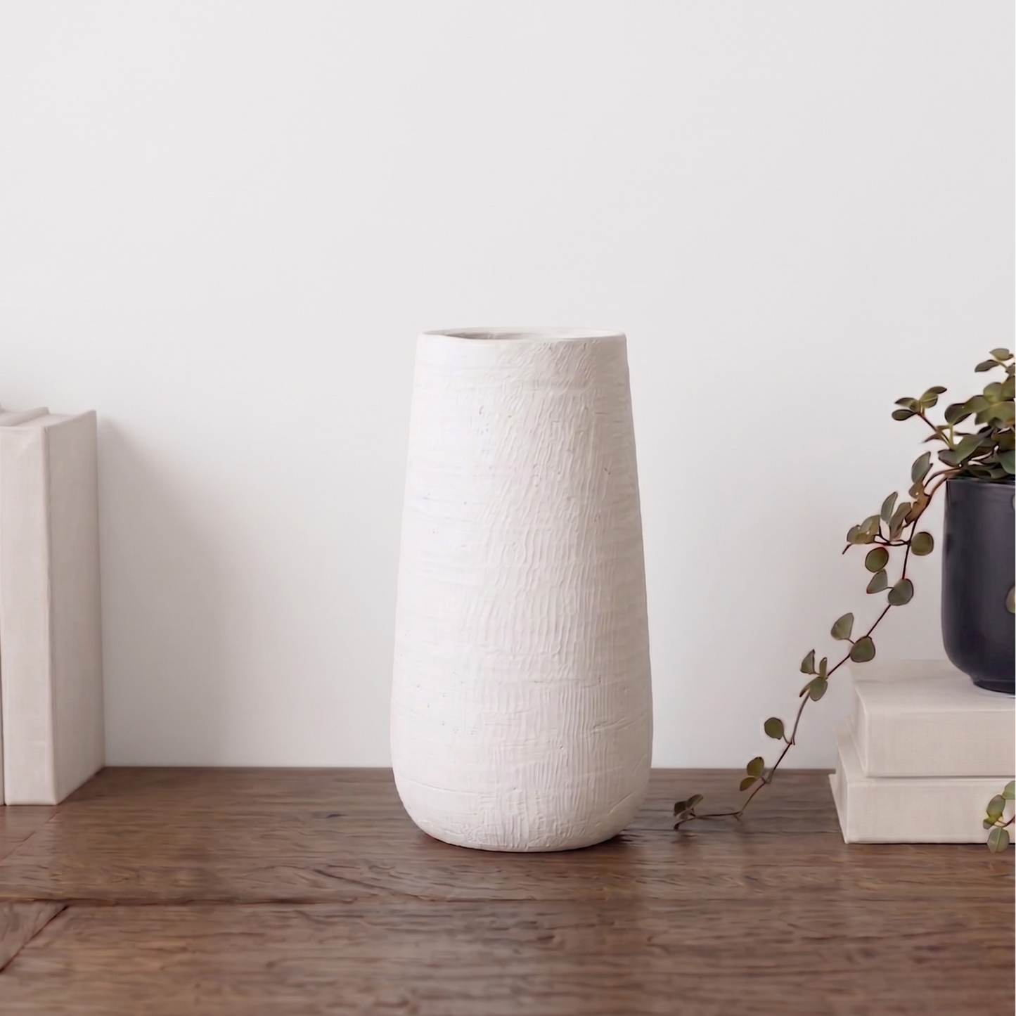 Textured White Studio Vase