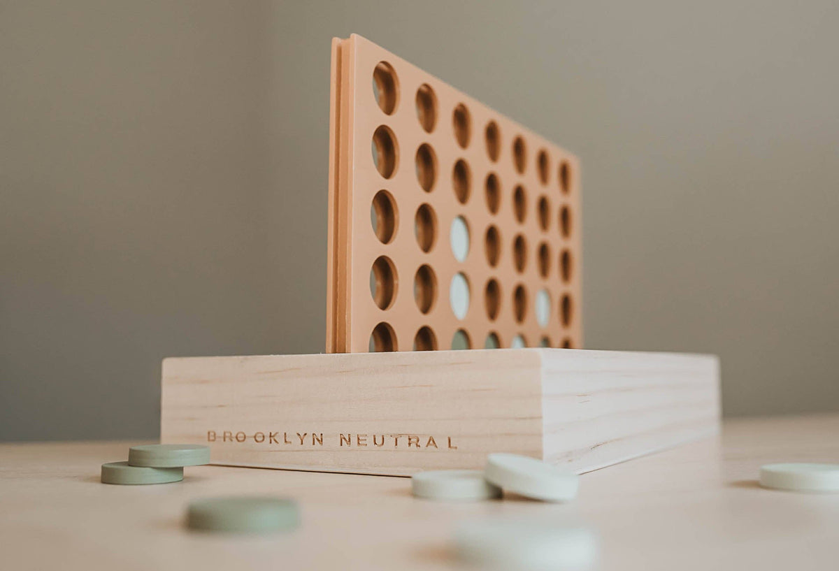 Wooden Four in a Row by Brooklyn Neutral