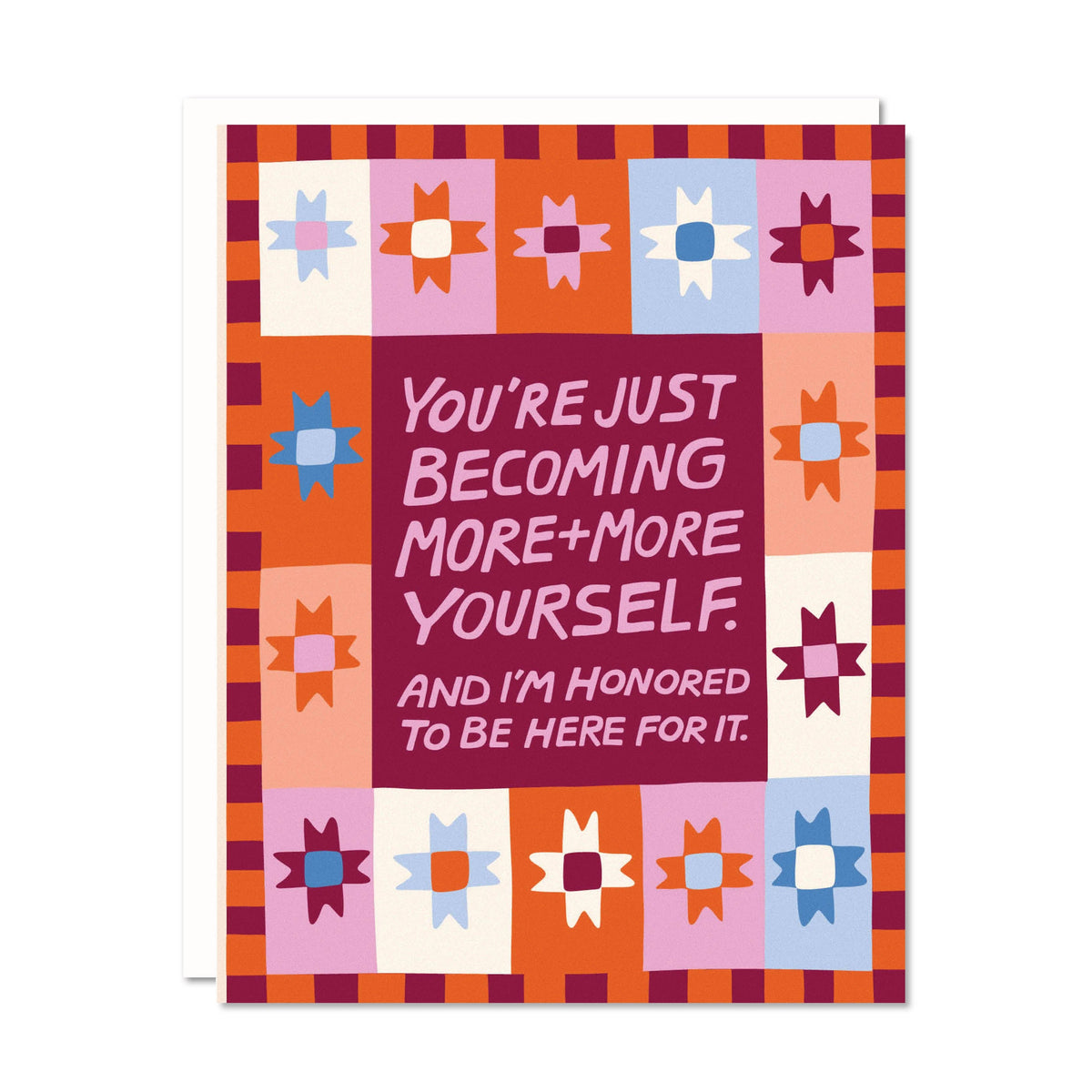 Becoming More Yourself Quilt Card by Odd Daughter Paper Co.
