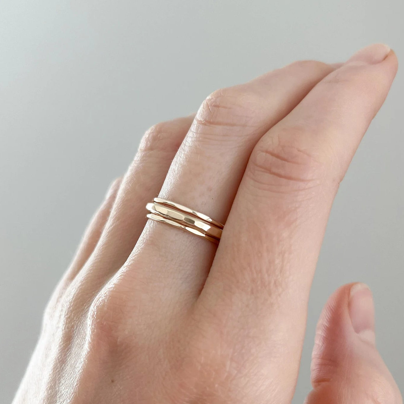 B || Gold Ring Stack by Elm Designs