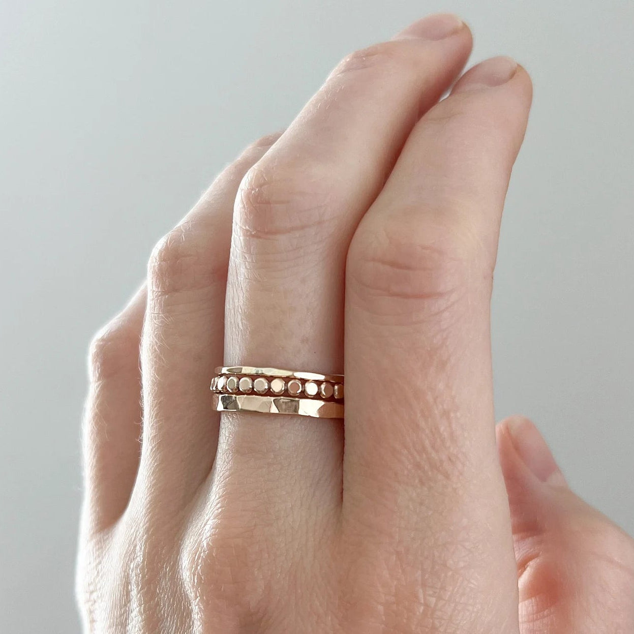 D || Gold Ring Stack by Elm Designs