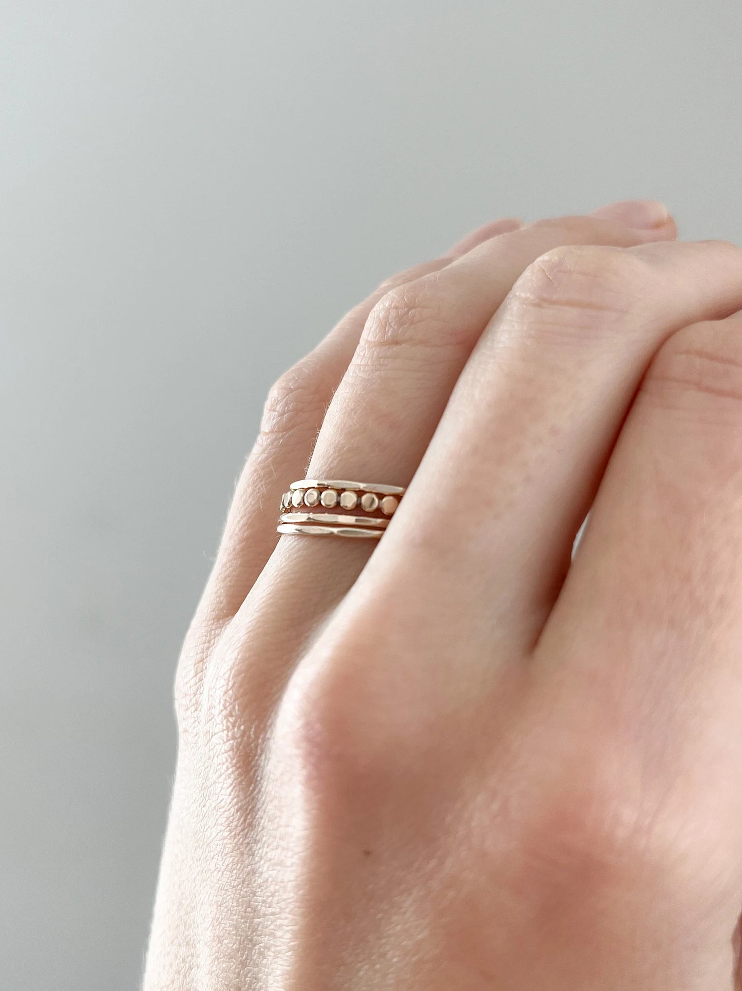 C || Gold Ring Stack by Elm Designs