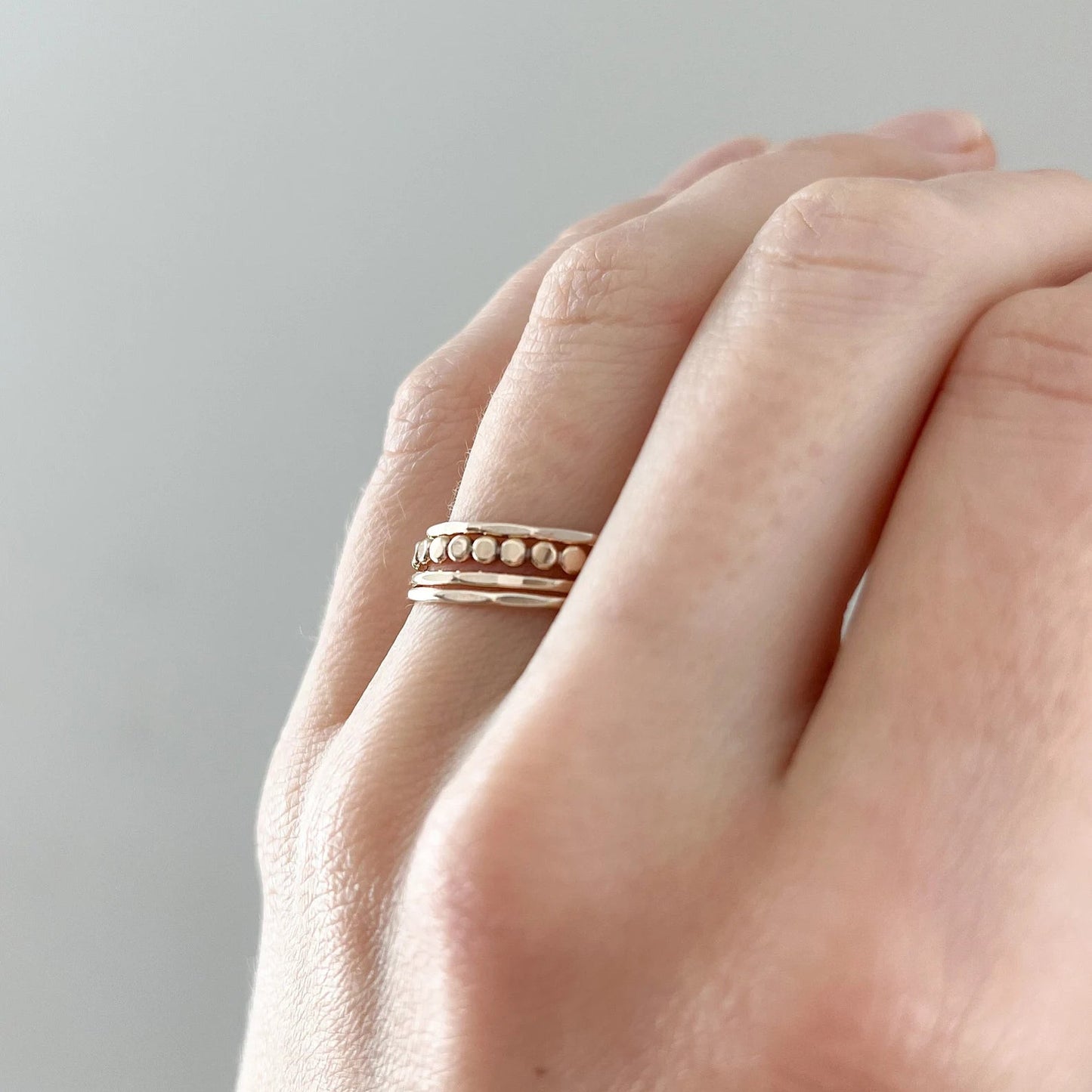 C || Gold Ring Stack by Elm Designs