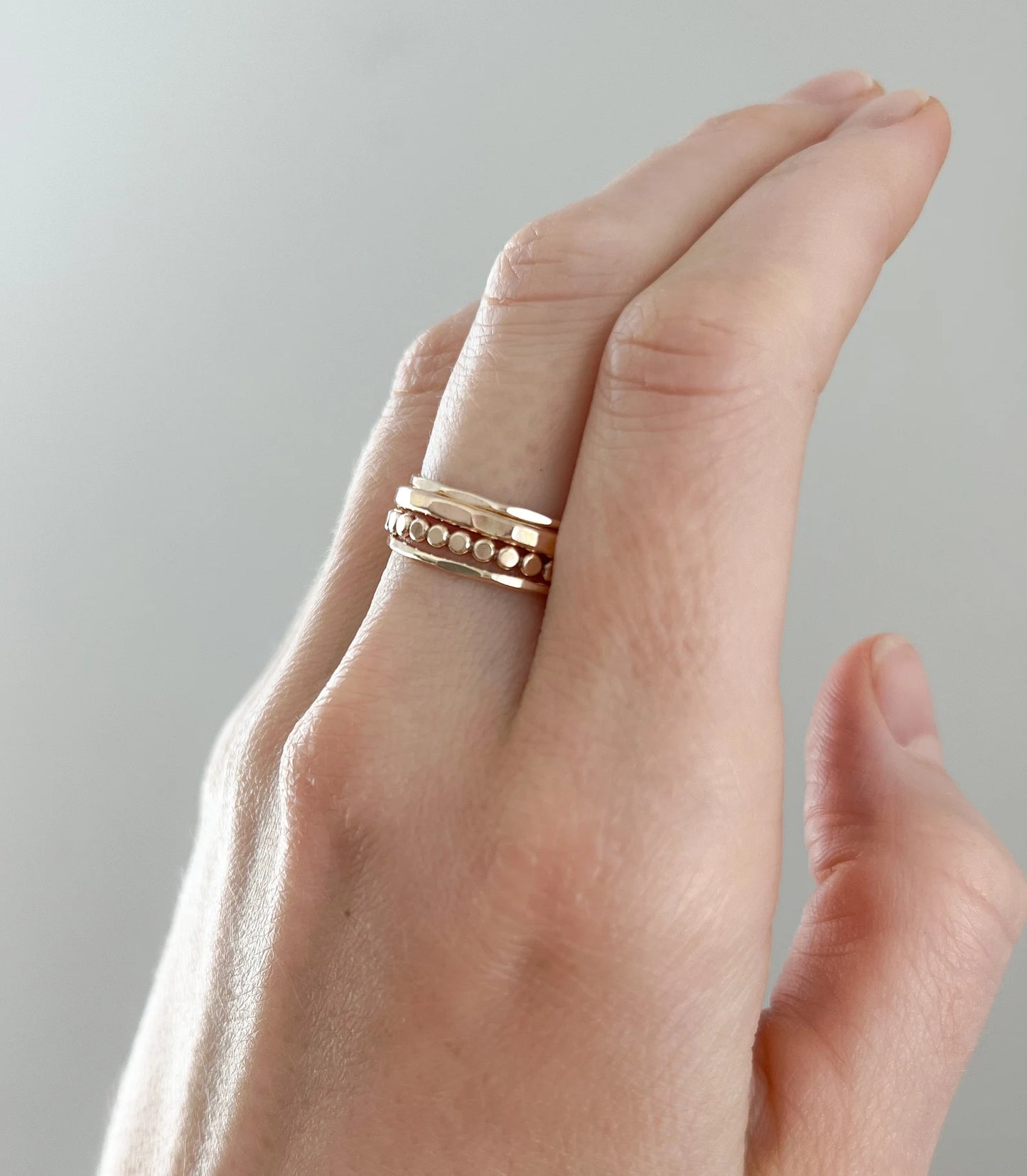 E || Gold Ring Stack by Elm Designs