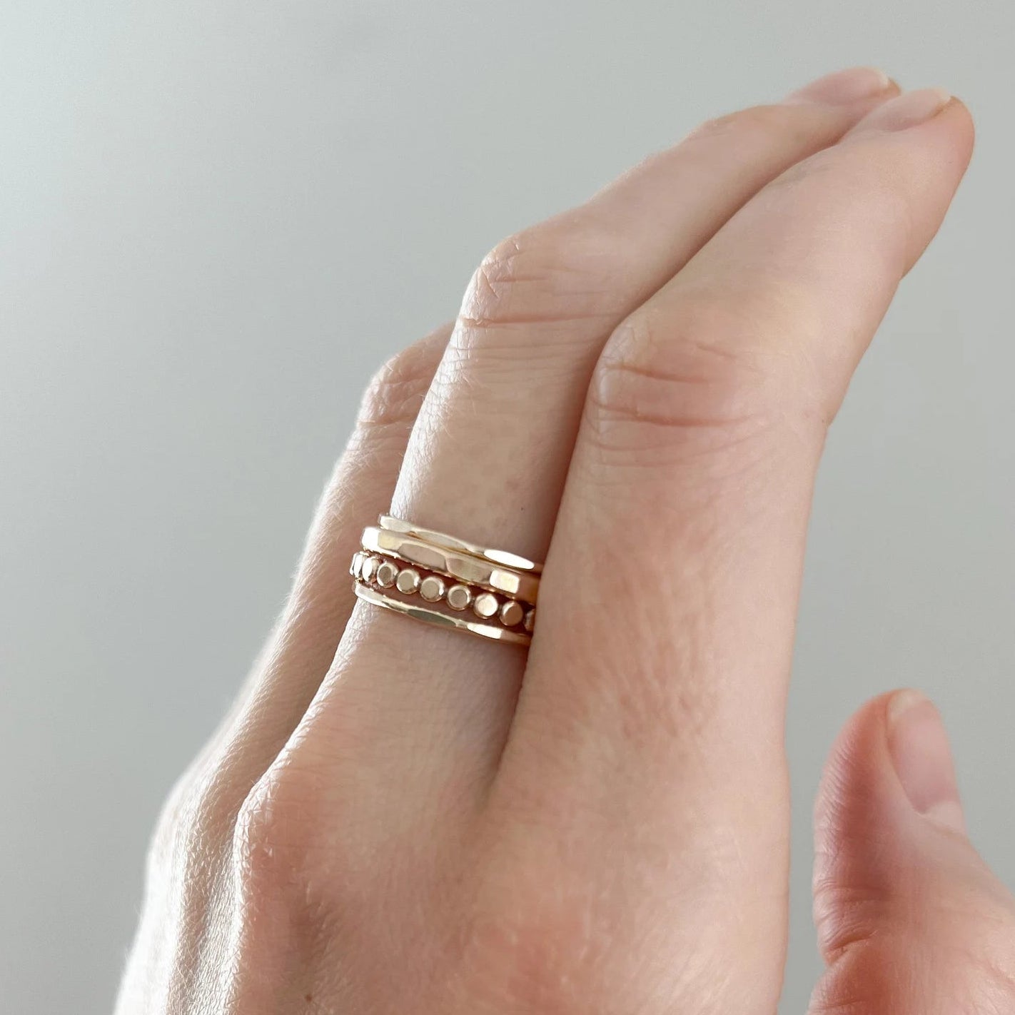 E || Gold Ring Stack by Elm Designs