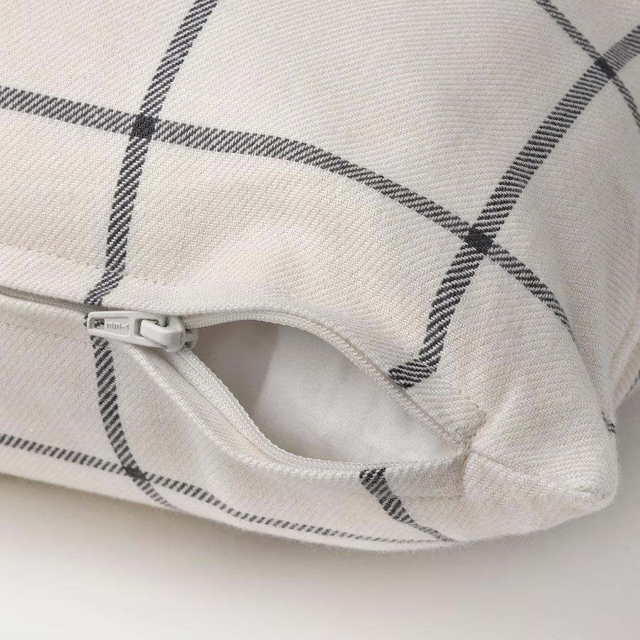 Spikkluba White Grid 20"x20" Pillow