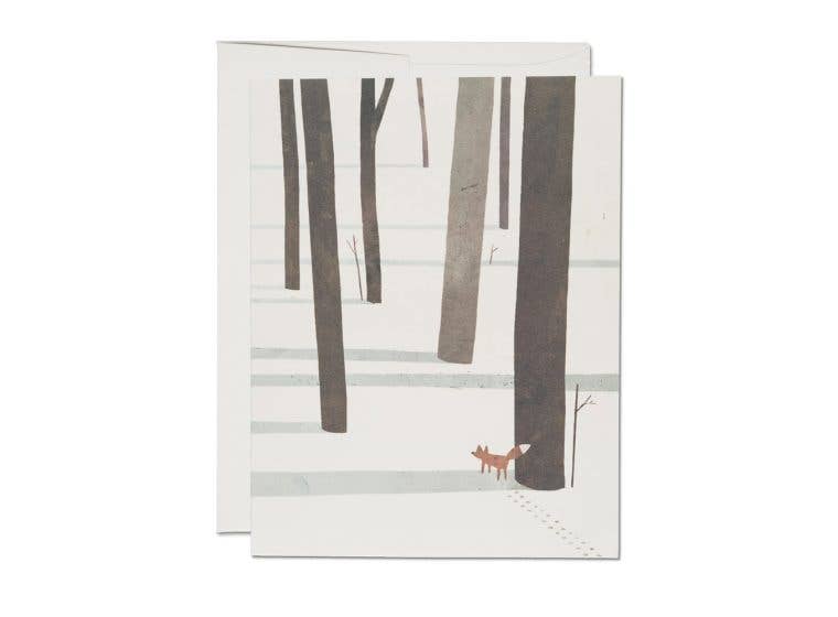 Fox in the Snow Card by Red Cap Cards