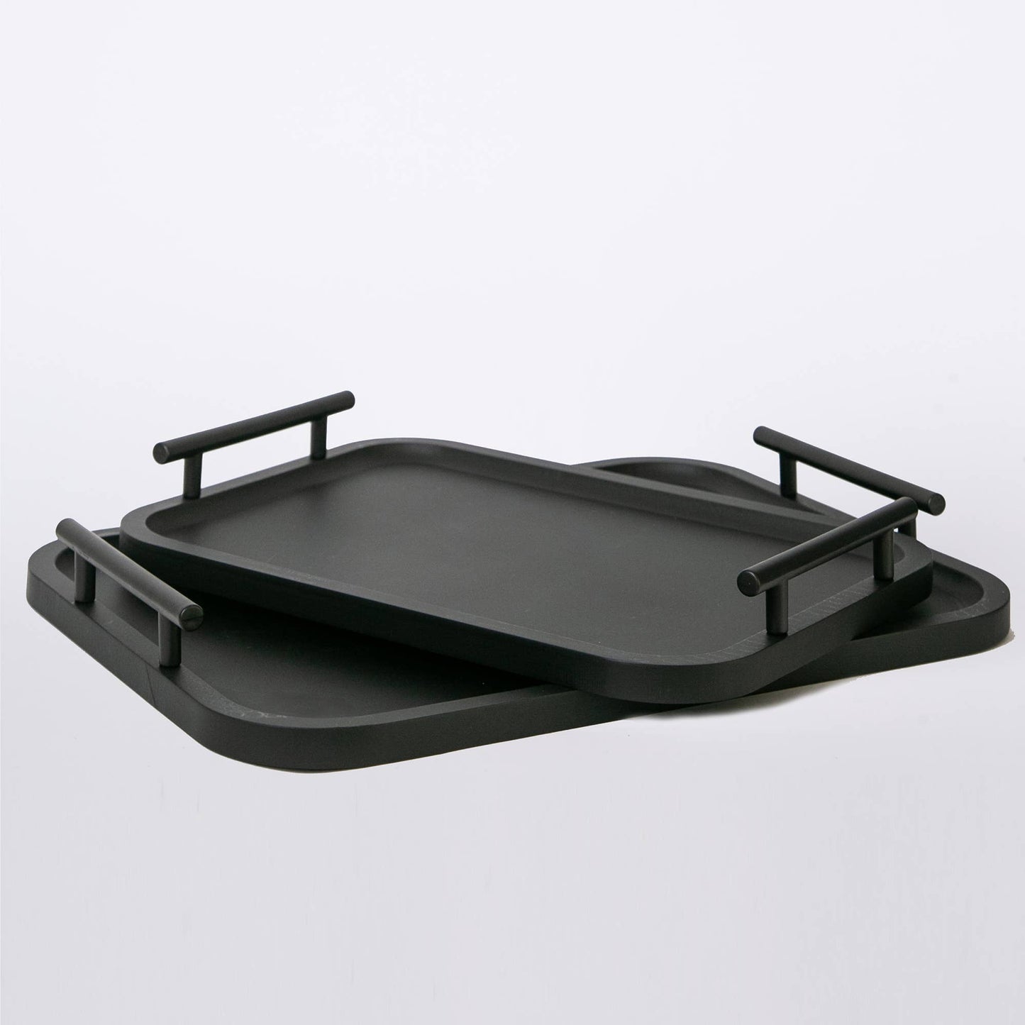 Modern Wood Black Tray - Small