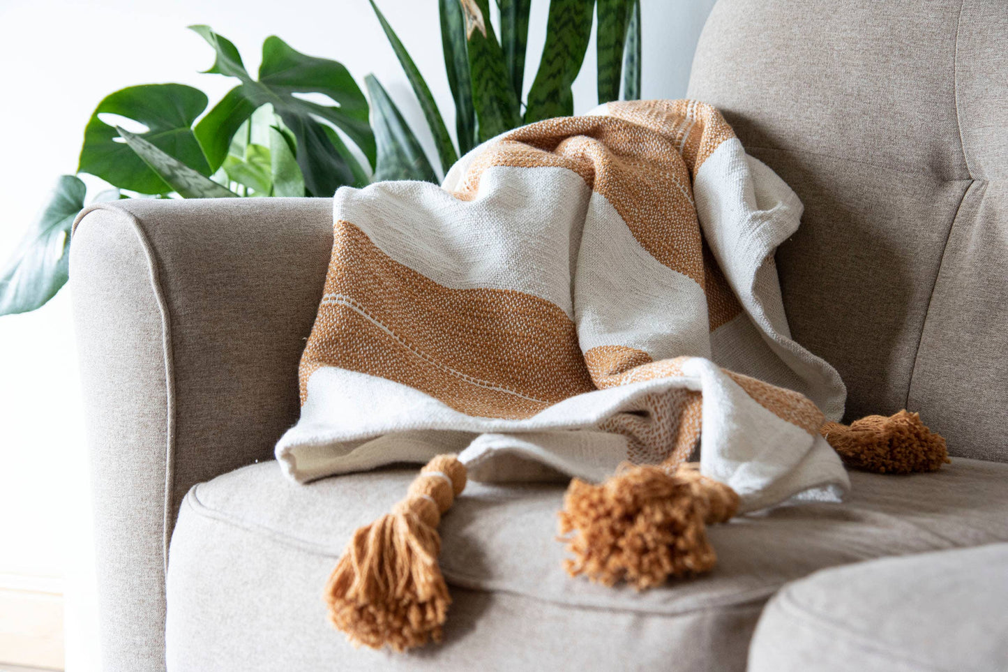 Hand Woven Throw - Harvest Yellow
