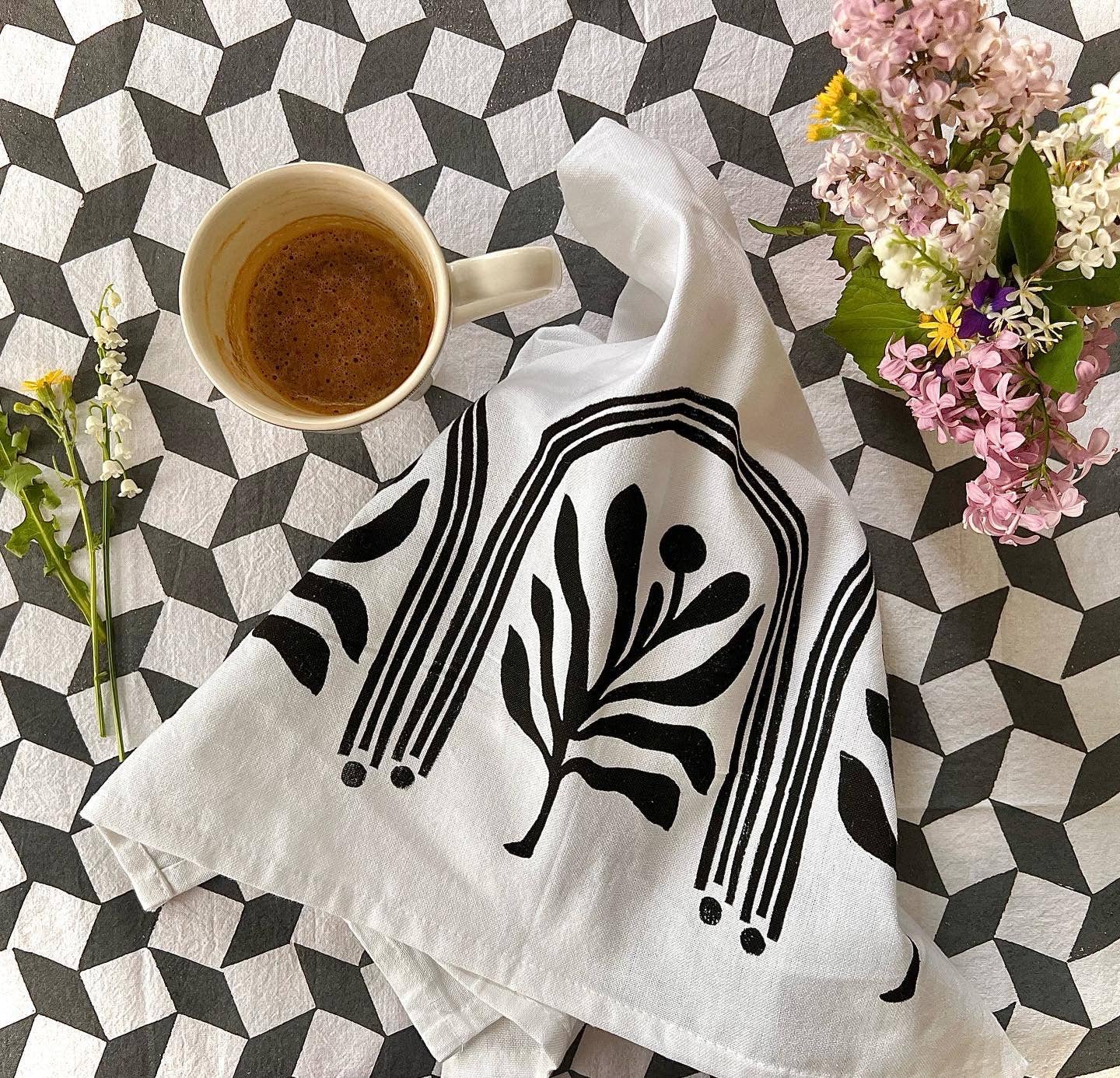 Growth Tea Towel by Follysome Prints