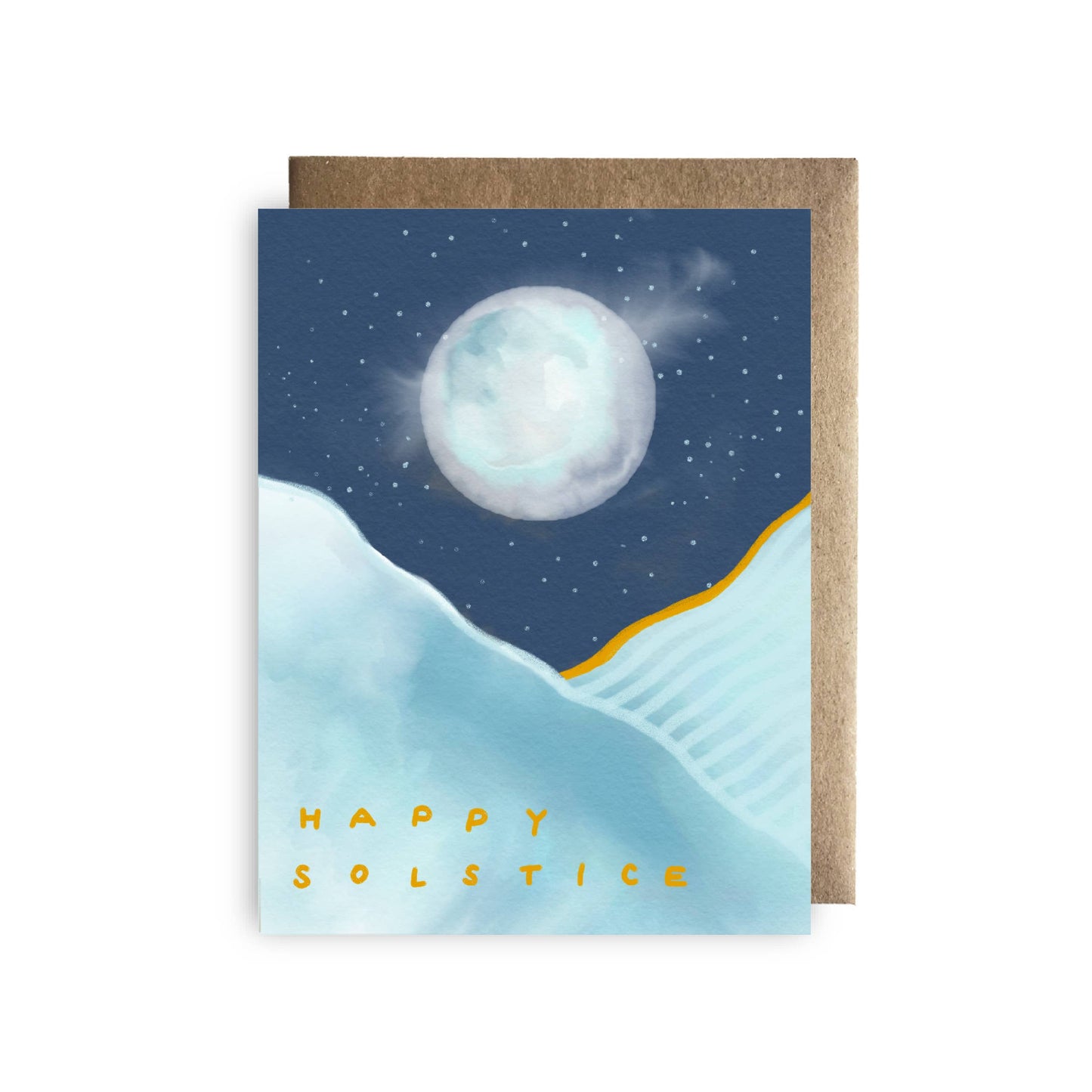 Happy Solstice Under the Night Moon Greeting Card
