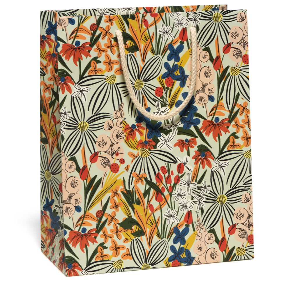 Striped Florals Gift Bag