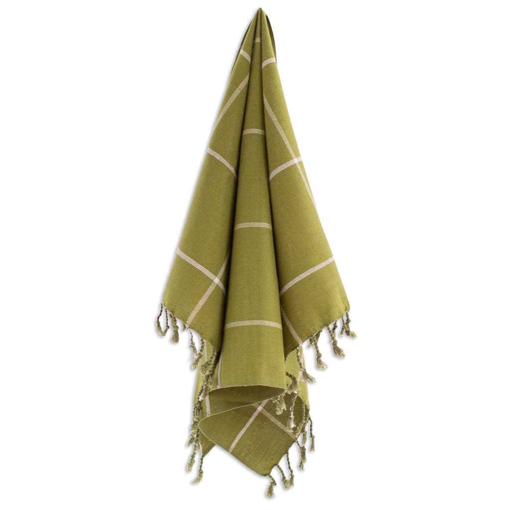 Oversized Woven Hand Towel in Oliva by Fair + Simple