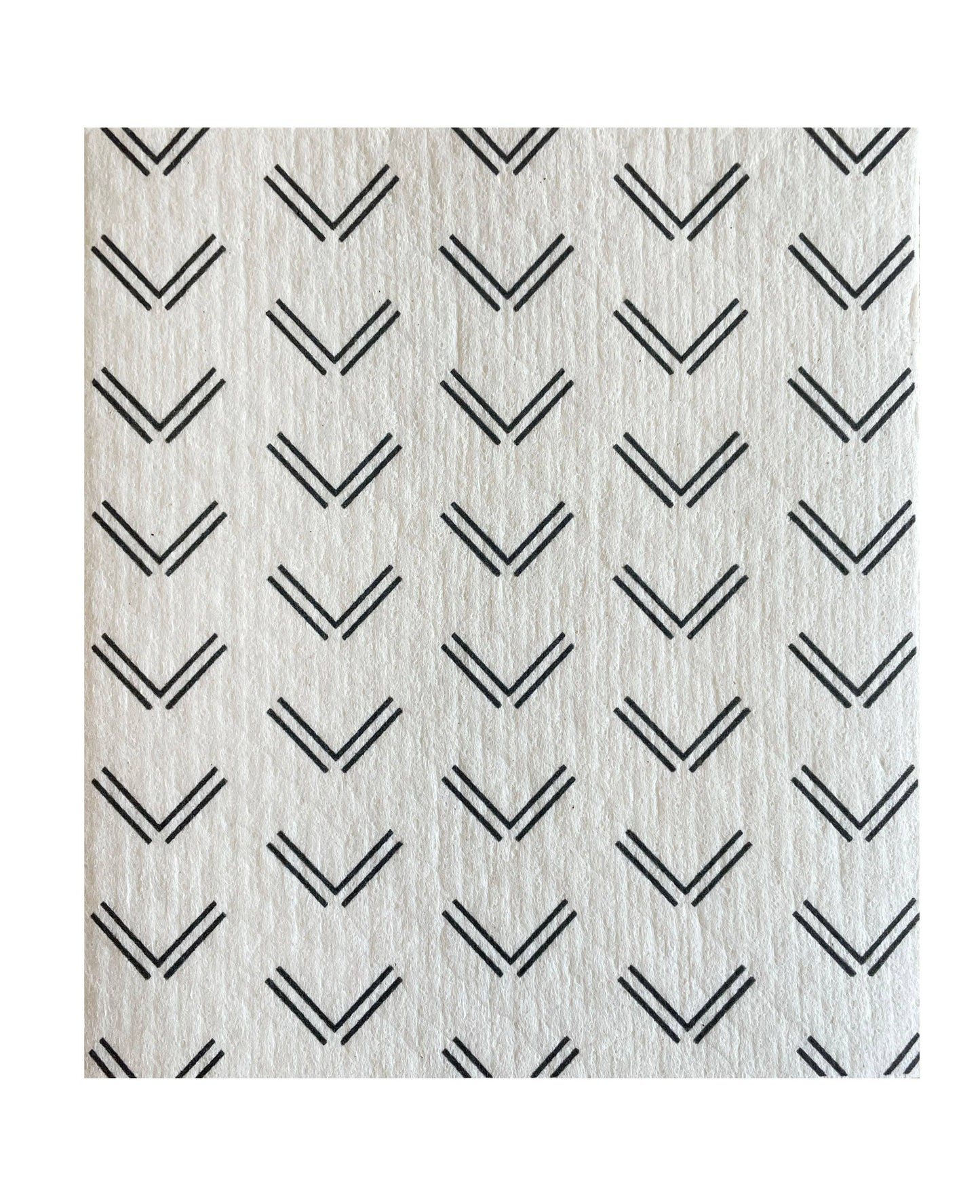 Black and White Scandi Swedish Dishcloth by Ink and Fiber Designs
