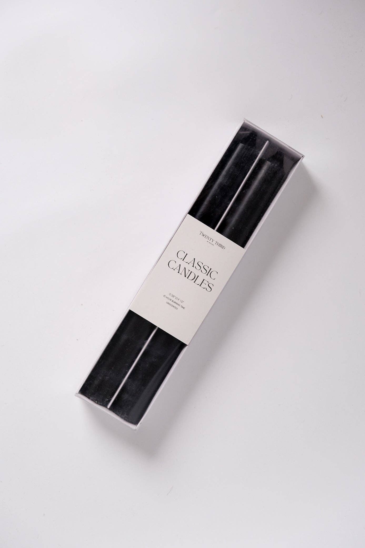 Taper Candle Set - Onyx Black
