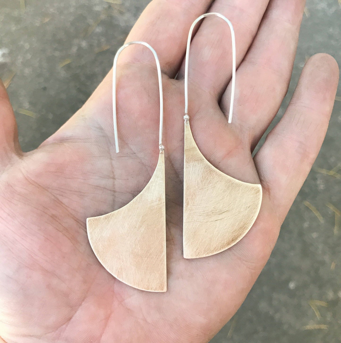 Brass Machete Earrings by Modern Madini