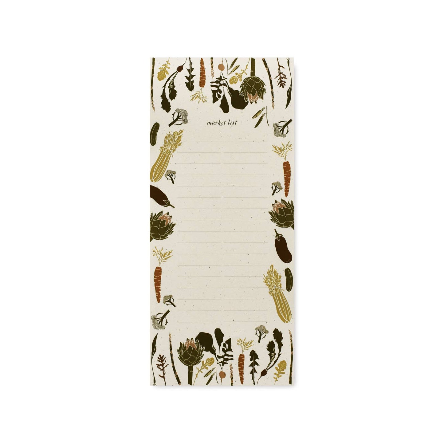Spring Veggie Market List Notepad by June & December