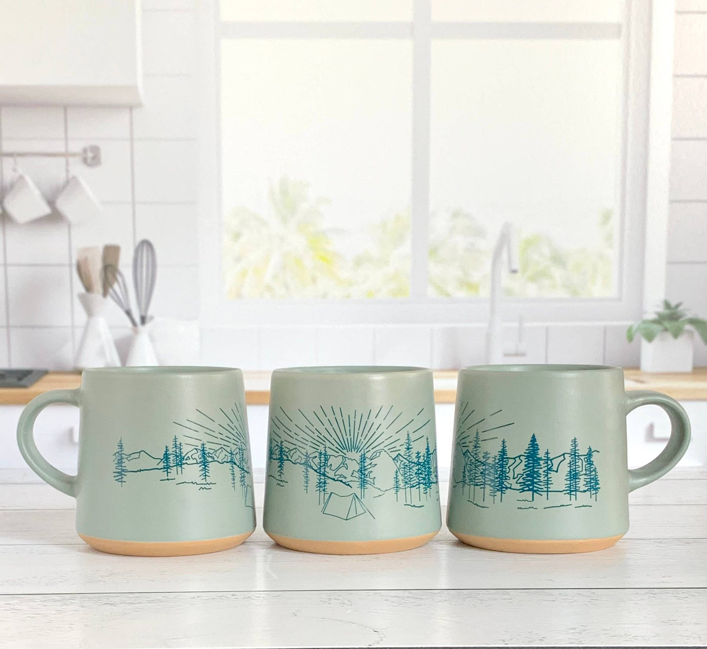 Camping Scene Ceramic Mug by Corvidae