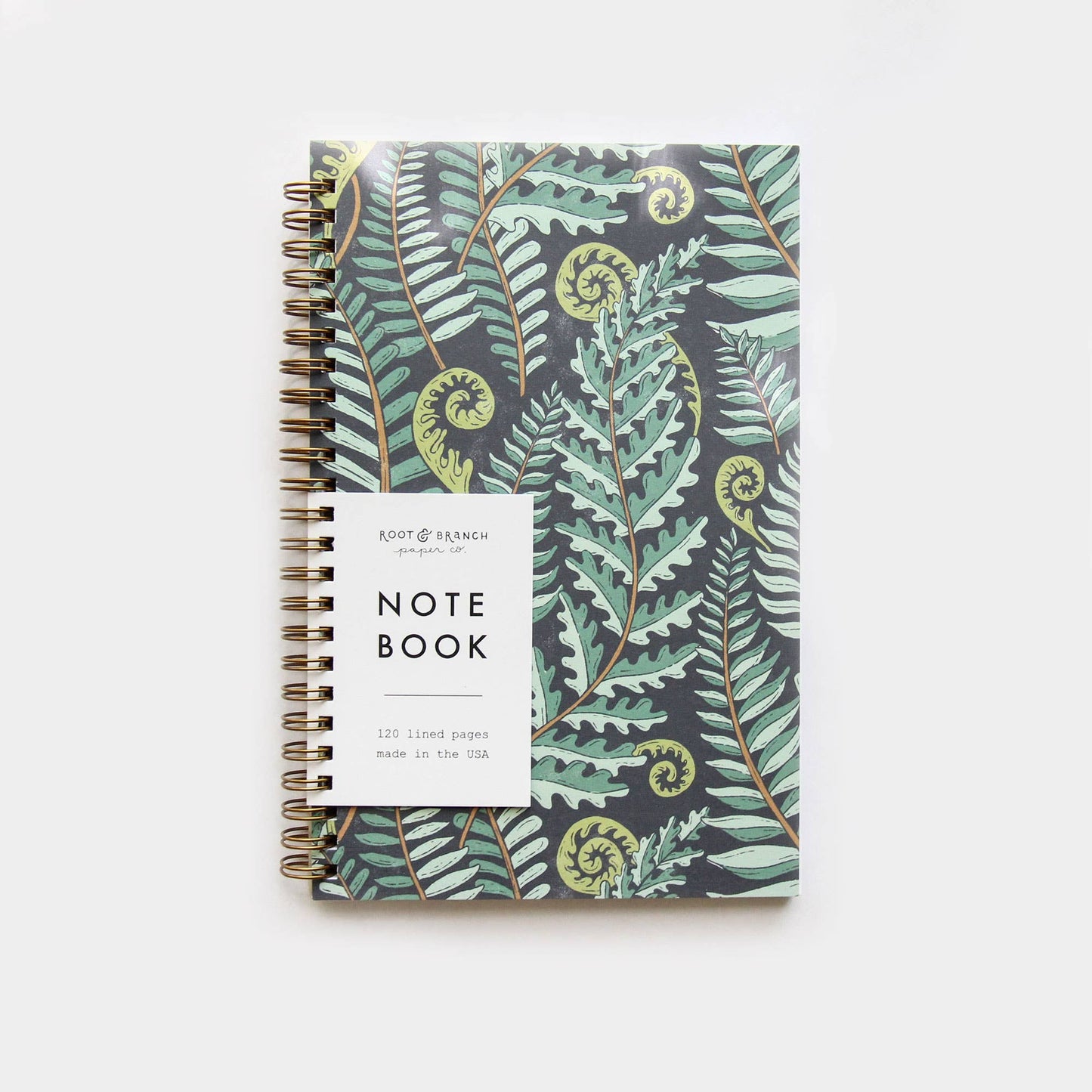 Forest Fern Spiral Bound Notebook by Root & Branch Paper Co.