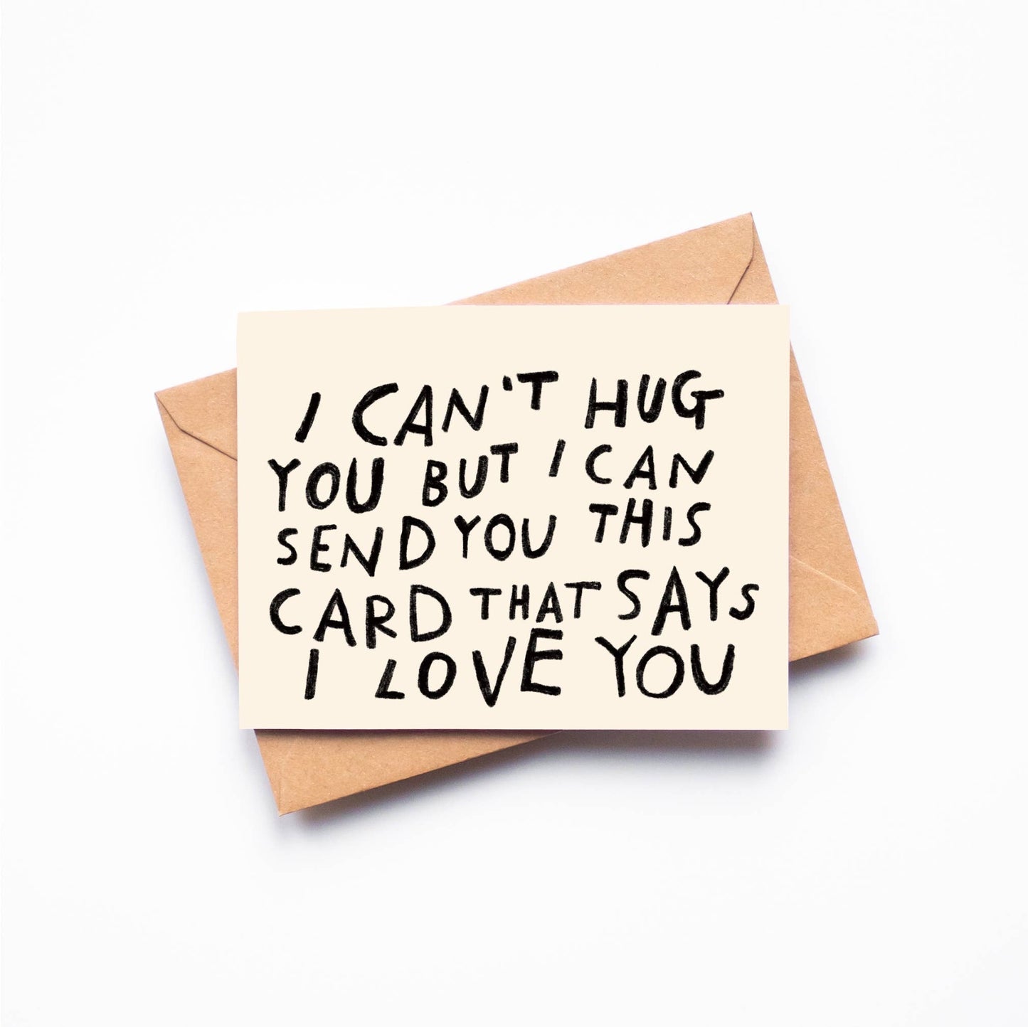 Can't Hug You Greeting Card by Rani Ban