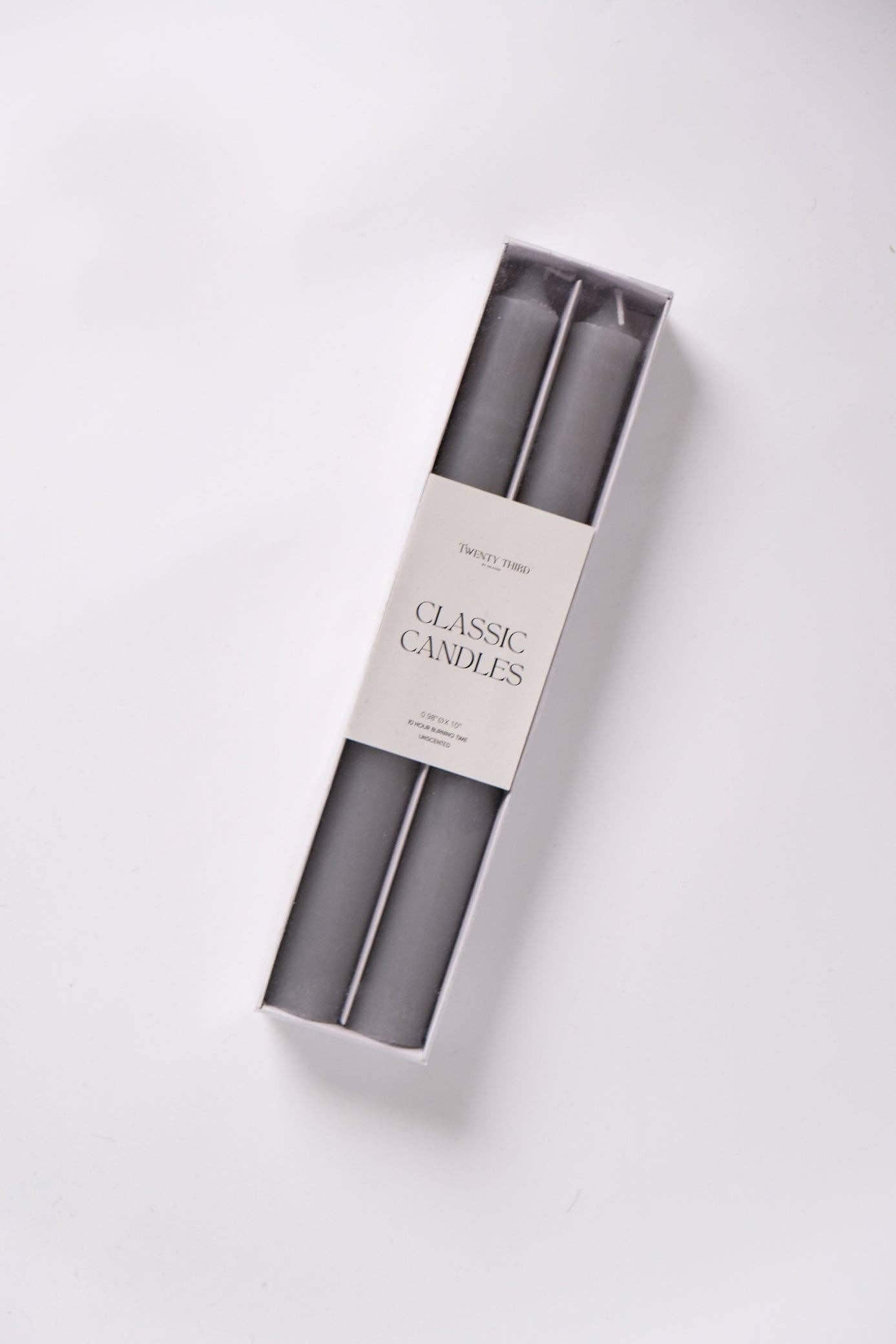 Taper Candle Set - Smoke Gray