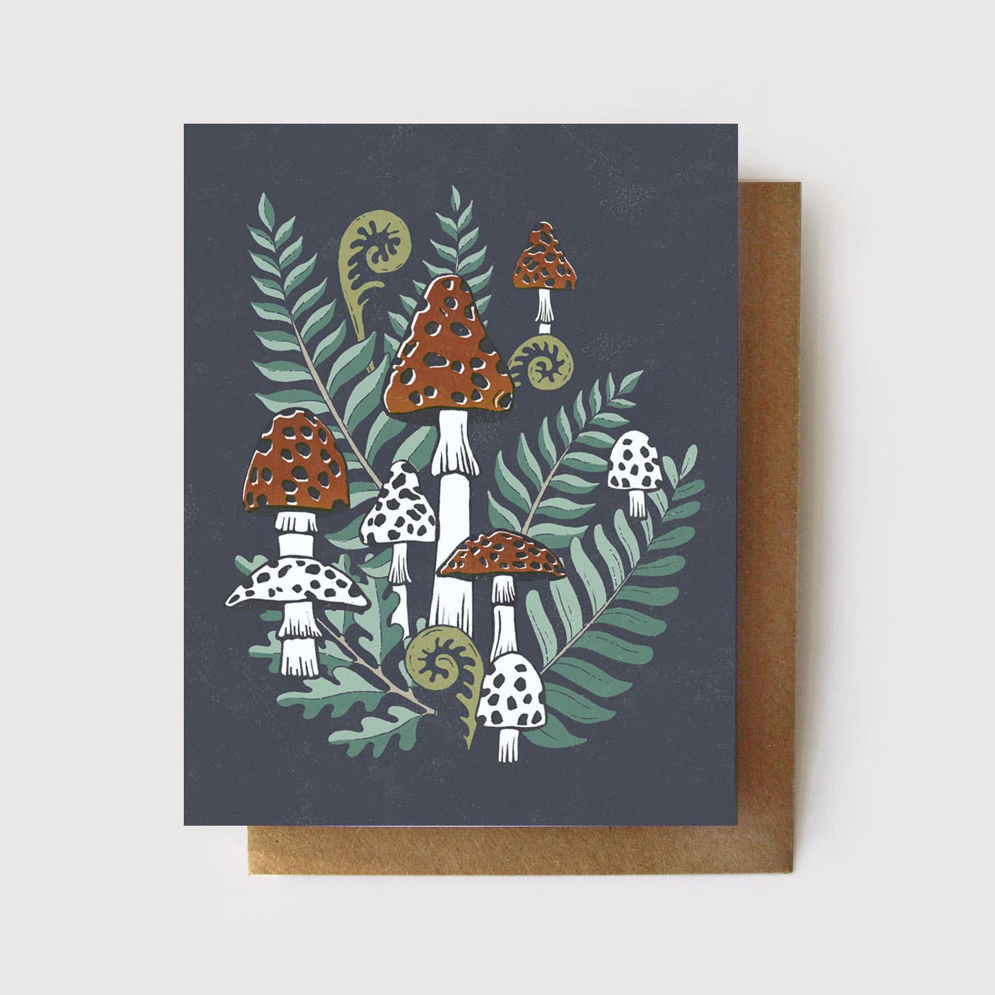 Toadstools + Ferns + Mushrooms Card by Root & Branch Paper Co.