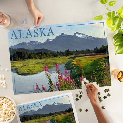 Alaska and Fireweed Wilderness 1000 Piece Puzzle