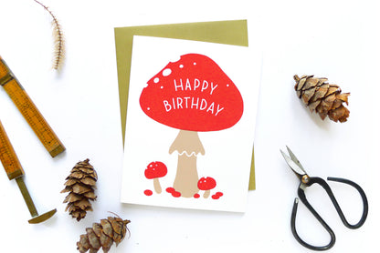 Birthday Mushroom Card by Middle Dune