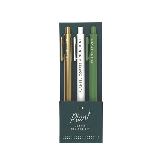 Plant Jotter Gel Pens | Set of 3 by Ruff House Print Shop