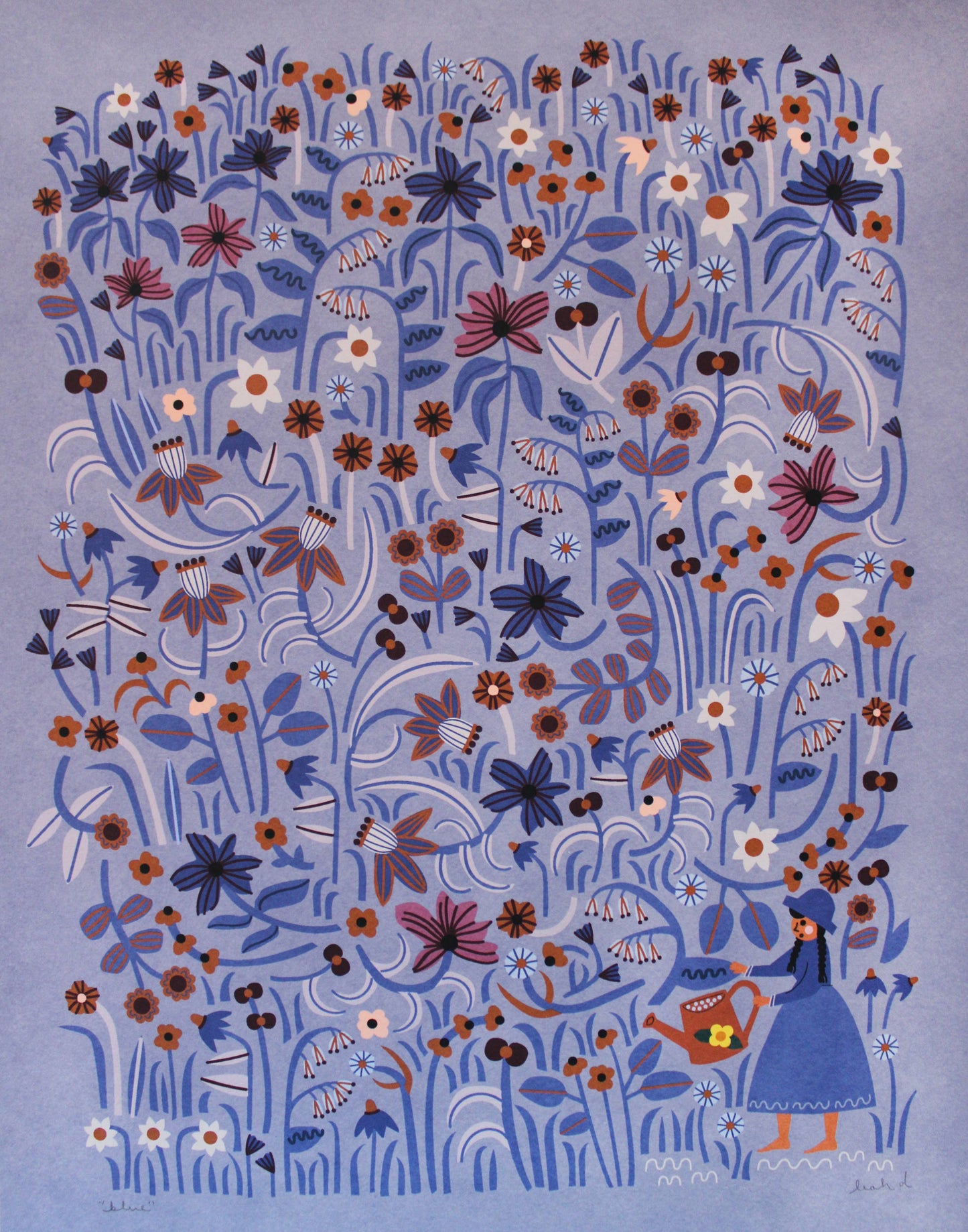 Blue Art 11x14 Print by Leah Duncan