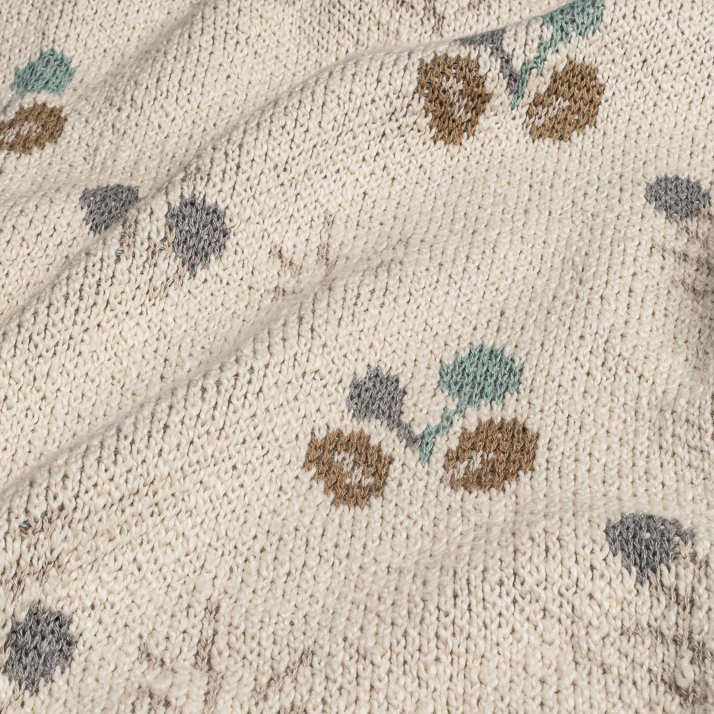 Poppy Organic Cotton Knitted Baby Blanket by Crane Baby