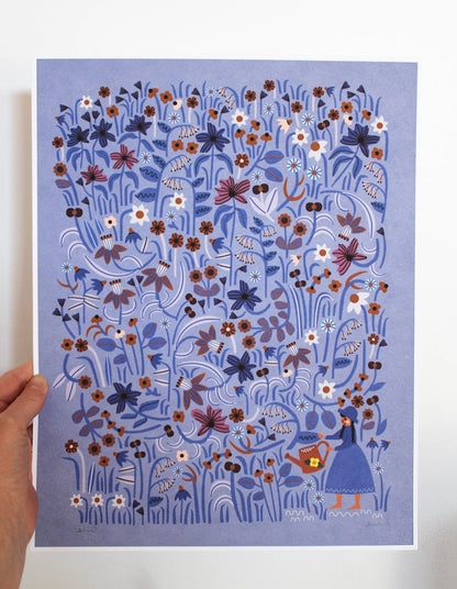 Blue Art 11x14 Print by Leah Duncan