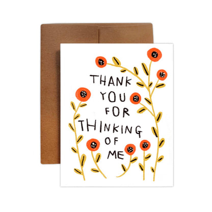 Thank You For Thinking of Me Greeting Card by Rani Ban