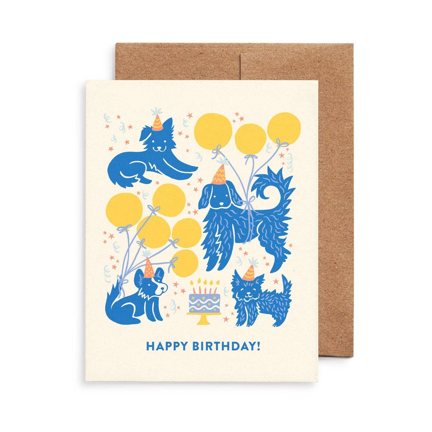 Party Pups Birthday Card by Nuthatch Studio