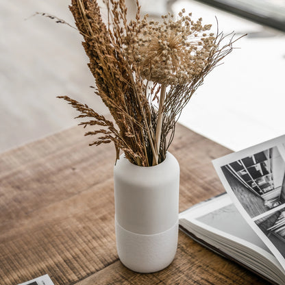 White Textured Ceramic Vase